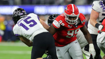 Bear Alexander, Georgia Bulldogs, Max Duggan, TCU Horned Frogs. (Photo by Kevin C. Cox/Getty Images)